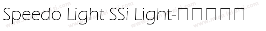 Speedo Light SSi Light字体转换